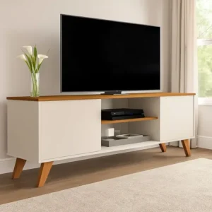 Rack Sala Estante Tv 58 Polegadas Home Bancada Helena - Imagem 2