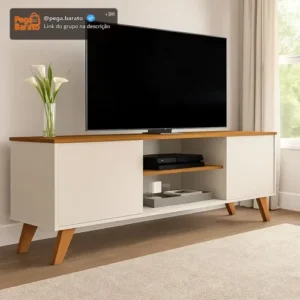 Rack Sala Estante Tv 58 Polegadas Home Bancada Helena - Imagem 1
