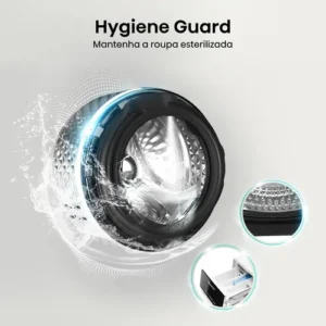 Lava e Seca Hisense 3S Branca 12kg / 8kg Inverter 16 programas 110V com Wi-Fi WD3S1243BW1 - Imagem 9