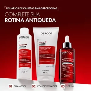 Shampoo Antiqueda Estimulante com Aminexil, Dercos Energy+ Vichy, 200g - Imagem 8