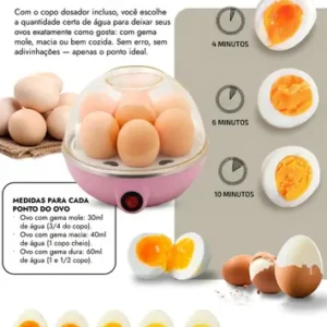 Panela Elétrica Cozedor De Ovos E Legumes Portátil À Vapor - Imagem 5