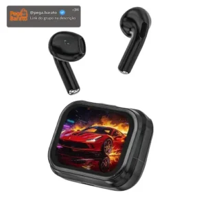 Fone De Ouvido Sem Fio Eletro Mex 90 Pro Bluetooth 6.0 - 30h De Reprodução Resistência, Tela Colorida Inteligente Cancelamento De Ruído Preto - Imagem 1