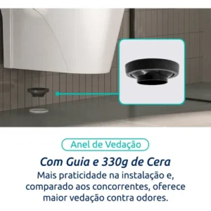 Vaso Sanitário Tubrax Monobloco VAB0002 Caixa Acoplada Completo Privada Cor Branco - Imagem 9