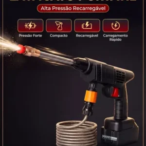 Lavadora Lava Jato Portátil de Alta Pressão Automotiva Sem Fio Hidrolavadora Recarregável com 2 Baterias + Maleta Completa Bivolt Hardline - Imagem 4