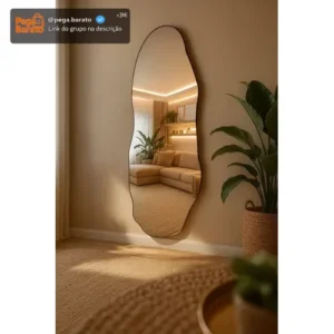 Espelho Grande Corpo Inteiro 115x40 Moderno Orgânico Luxo - Imagem 1