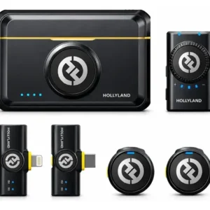 Microfone Lapela Hollyland Lark M2 Mini Combo Duplo USB-C, Lightning e Camera preto - Imagem 12