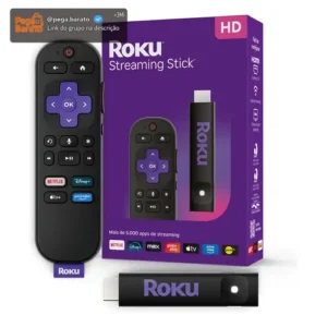 Roku Streaming Stick 2025 Para Tv Hd/fhd Controle Por Voz Preto De Voz 3ª geração 3840BR - Imagem 1