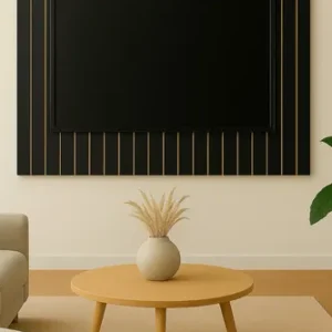 Painel Tv Ripado 3d 100% Mdf 58 Polegadas Fácil Instalação Cor Preto - Imagem 6