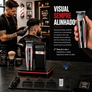 Kit Maquina Acabam. Corte Cabelo Barba Kemei-032 Shaver-2024 - Imagem 3