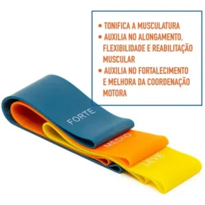 Kit Mini Band Com 3 Níveis De Resistência Acte Sports T71 - Imagem 4