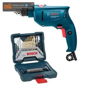 Furadeira Industrial Impacto Rev 450w Gsb 450 Re Bosch + Kit - Imagem 1