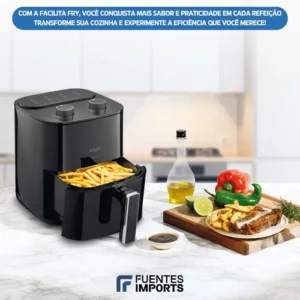 Fritadeira Air Fryer Elgin Facilita Fry 3,5l Potência 1400w Cor Preto - Imagem 2