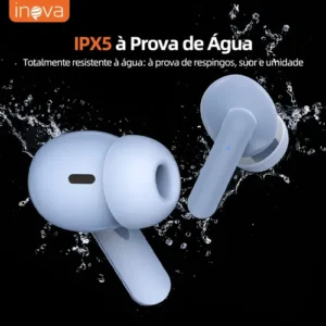 Fone De Ouvido Sem Fio Bluetooth 5.4 Tws Intra-auricular Com Cancelamento De Ruído Para Academia Corrida Esportes e Gamer Com 200h Bateria Longa Duracao - Imagem 7