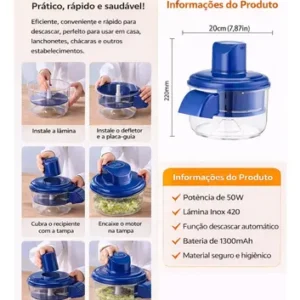 Descascador Elétrico De Alimentos Alho Legumes Frutas - Imagem 7
