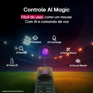 Smart TV 4K 86" LG QNED73 Portal de Games Processador AI α7 Ger8 4K Super Upscaling Google Cast Integrado Controle AI Magic WebOS 25 Modo Esportes Alerta de Esportes - Imagem 5