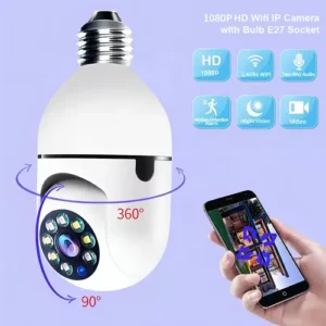 Kit 2 Câmeras Segurança 360º Jortan Wifi IP HD Visão Noturna Lâmpada - Imagem 4