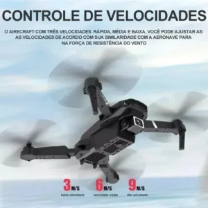 Mini Drone E88 Pro Com Câmera Dupla Wifi Com Case 2 Baterias + Ligenai Jozy Mini Controle Remoto Drone 2.4 Ghz - Imagem 9
