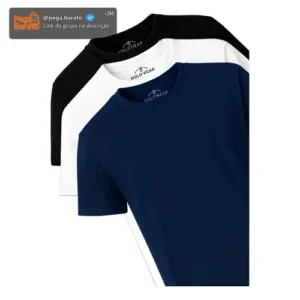 Kit 3 Camisetas Masculinas Polo Wear - Imagem 1