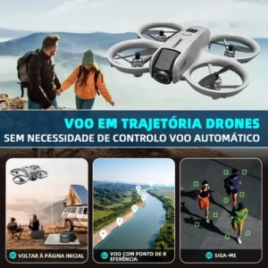 Drone Profissional L28s Pro Max Battery Motor Brushless Câmera Hd Para Fotografia Aérea, Voltar Auto + Siga-me Com 2 1800mah Baterias Controle Com Tela,drone 2.4ghz 5g Cinza - Imagem 6