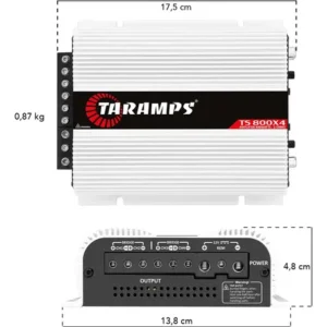 Amplificador Taramps TS 800x4 800W 4 Canais para Som Automotivo - Imagem 7