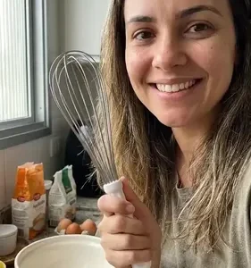 Fuê Fouet Batedor De Ovos Profissional 30cm Inox Cabo Branco - Imagem 2
