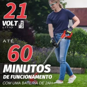 Roçadeira Cortador De Grama Eletrico 2 Baterias Com Road - Imagem 10