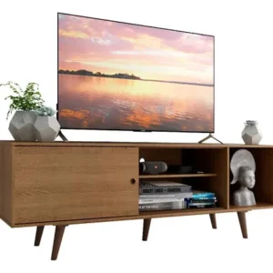 Rack Madesa Dubai Para Tv Até 65 Polegadas Com Pés Rustic - Imagem 3