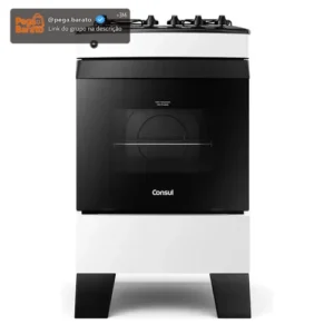 Fogão Consul 4 Bocas Branco Com Mesa Esmaltada - Cfo4zab - Imagem 1