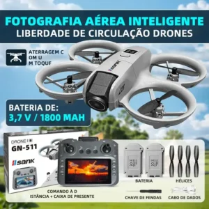 Drone Profissional L28s Pro Max Battery Motor Brushless Câmera Hd Para Fotografia Aérea, Voltar Auto + Siga-me Com 2 1800mah Baterias Controle Com Tela,drone 2.4ghz 5g Cinza - Imagem 4