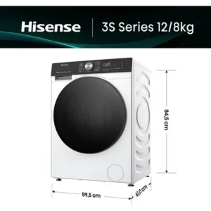 Lava e Seca Hisense 3S Branca 12kg / 8kg Inverter 16 programas 110V com Wi-Fi WD3S1243BW1 - Imagem 4