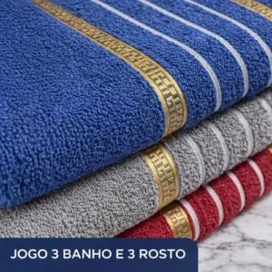Jogo 6 Toalhas Banho - 3 Banho, 3 Rosto Grande Macia Atacado - Imagem 8