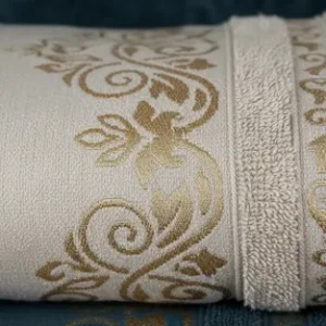 Kit 2 Toalhas Banho Jacquard Gigantes 100% Algodão 70x150cm - Imagem 8