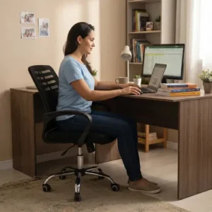 Cadeira De Escritório Esteirinha Mesh Giratória E Ergonômica - Imagem 9