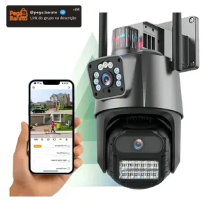 Câmera IP VLX P11 8MP 4K de Lente Dupla PTZ com Sirene e Wi-Fi - Imagem 1