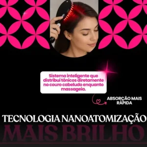 Escova Massageadora Terapêutica Capilar 4 Em 1 Led Cabelo - Imagem 4