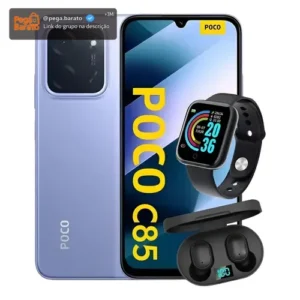 Smartphone Xiaomi Poco C85 256gb Lançamento 2026 Top + Nota Lilás - Imagem 1