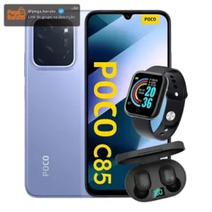 Smartphone Xiaomi Poco C85 256gb Lançamento 2026 Top + Nota Lilás - Imagem 1