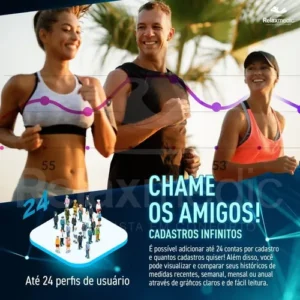 Balança De Bioimpedância Profissional 8 Sensores Digital App - Relaxmedic - Imagem 6