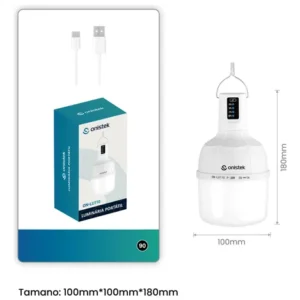 Kit2 Lâmpada De Led Recarregável Usb Acampamento Pesca Bulbo - Imagem 2