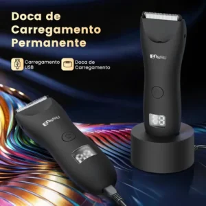 Enssu Aparador De Pelos Corporais Masculino Com Base Cor Preto - Imagem 7