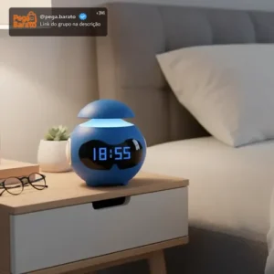 Despertador Inteligente Design Robo Bluetooth Alto-falante - Imagem 1
