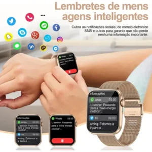Relógios Inteligentes Feminino Smartwatch Esportivo Original - Imagem 5