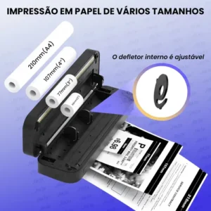 Impressora Térmica E De Tatuagem 2en1 Portátil Com Bluetooth - Imagem 3
