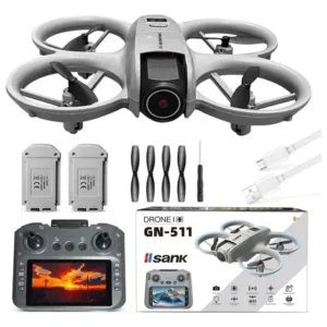 Drone Profissional L28s Pro Max Battery Motor Brushless Câmera Hd Para Fotografia Aérea, Voltar Auto + Siga-me Com 2 1800mah Baterias Controle Com Tela,drone 2.4ghz 5g Cinza - Imagem 7