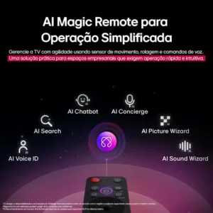 Smart TV Profissional 4K 55" LG UHD 55AU801 Processador α7 AI Ger8 Super Upscaling Google Cast Alexa Integrado Controle AI Smart Magic WebOS 25 - Imagem 8