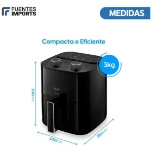 Fritadeira Air Fryer Elgin Facilita Fry 3,5l Potência 1400w Cor Preto - Imagem 4