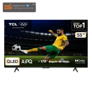 Smart TV TCL 55 Polegadas QLED 4K P7K WiFi Bluetooth Google TV HDR10+ Dolby Atmos Dolby Vision 55P7K - Imagem 1
