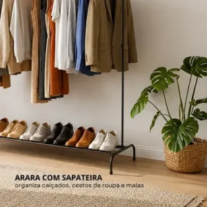 Organizador De Roupas Portátil Grande Metal P/ Quarto Closet - Imagem 7