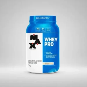 Suplemento Em Pó Whey Pro Max Titanium 1kg Sabor Cookies Cookies - Imagem 7