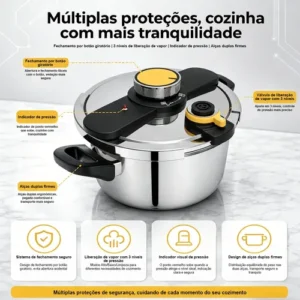 Panela De Pressão 10l, Válvulas Reguladoras De Pressão Dupla - Imagem 8